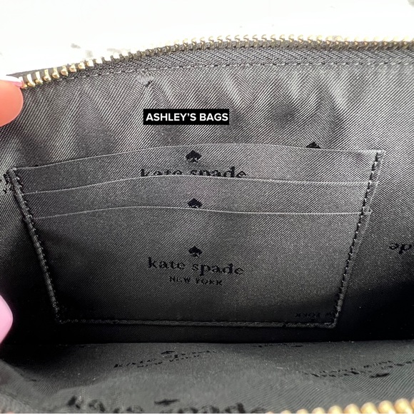 Kate Spade Lucy Jazzy Gingham Print Medium L-zip Wristlet Wallet - Picture 6 of 7